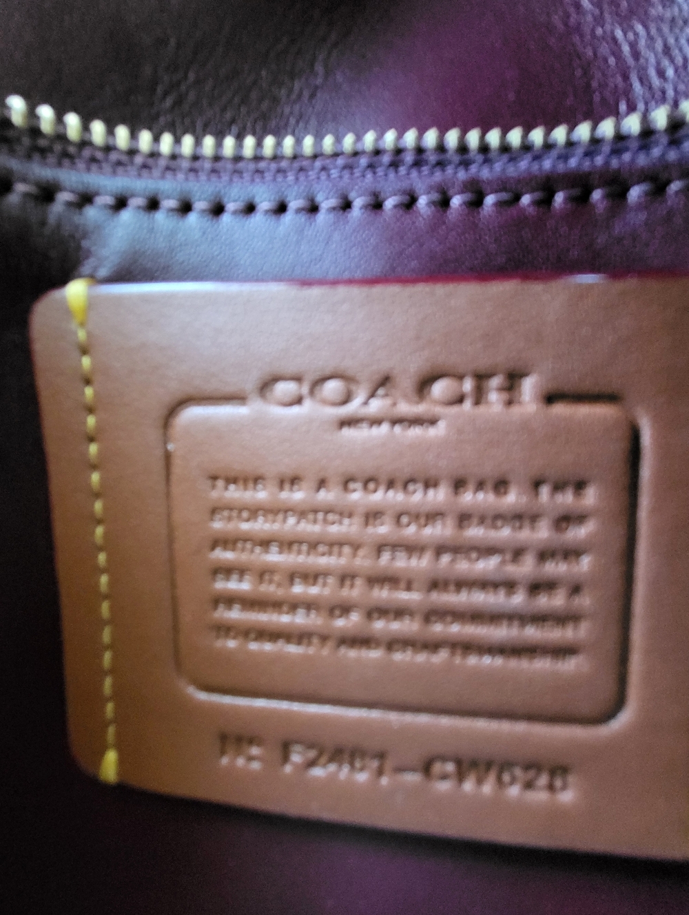 Coach Times Square Tabby 17 Quilted Shoulder Bag in Burgundy with Gold Hardware - Picture 2 of 13